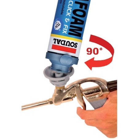 Nettoyant mousse pu click & fix SOUDAL