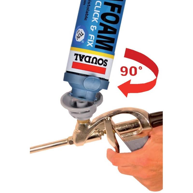 Pistolet mousse pu click&fix SOUDAL
