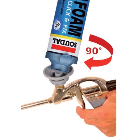 Pistolet mousse pu click&fix SOUDAL