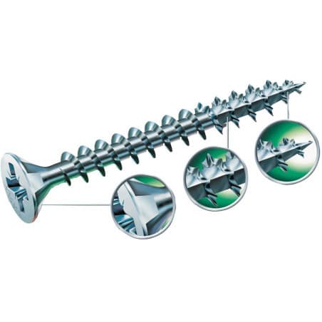 Vis - Ø 2,5 mm - spax tête fraisée pozidriv filetage total SPAX