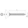 Vis d'ancrage de chassis tête fraisée torx SPAX