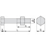 Boulon SB tête hexagonale cl 8.8