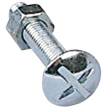 Boulon poelier tête ronde large empreinte fendue