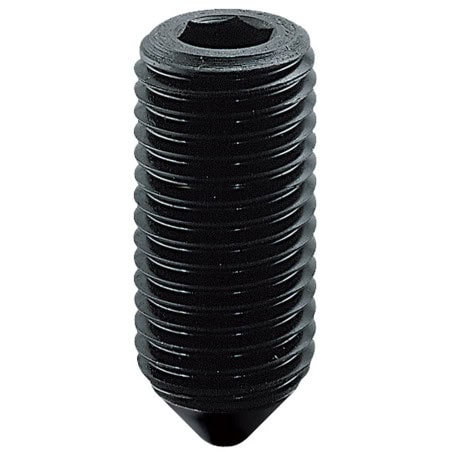 Vis - Ø 6 mm - métaux sans tête hexagonale creuse bout pointeau acier brut