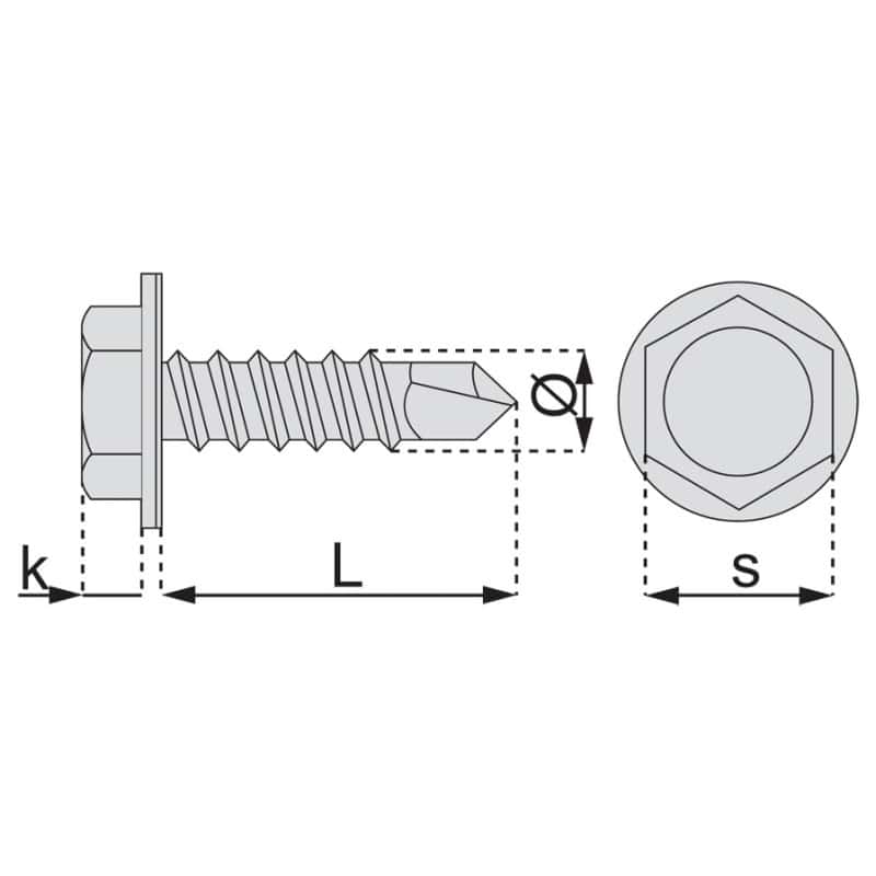 Vis autoperceuse tête hexagonale