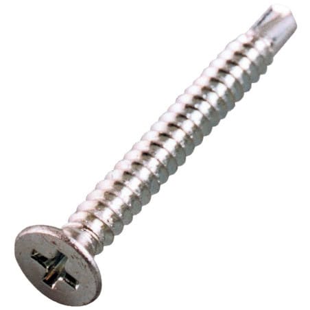 Vis - Ø 4.8 mm - autoperceuse tête fraisée empreinte phillips acier zingue blanc