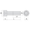 Vis métaux tête cylindrique empreinte hexagonale creuse inox A2