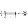 Vis métaux tête bombée hexagonale creusé inox A2