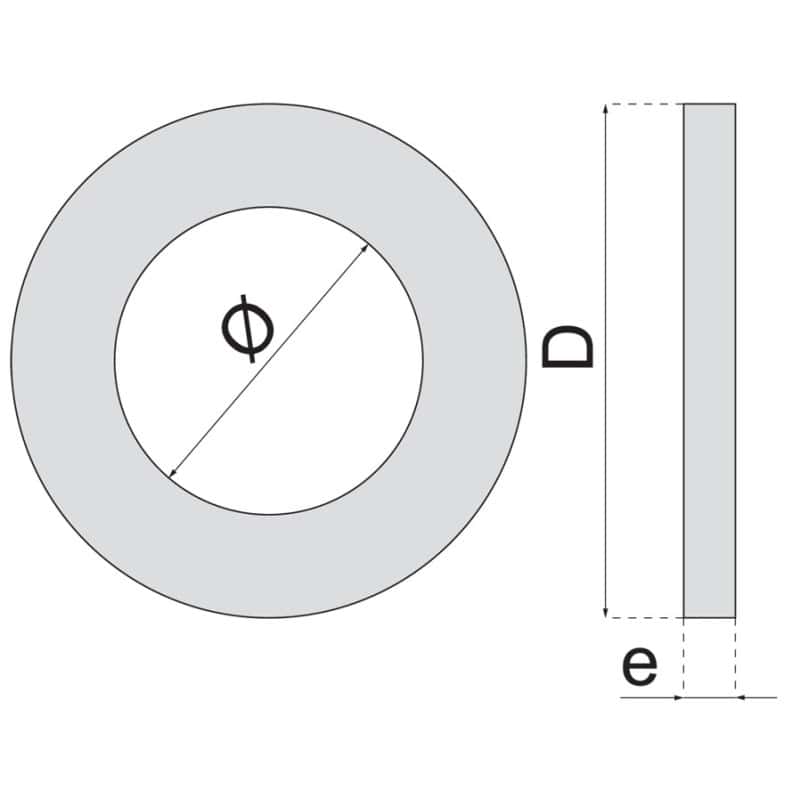 Rondelle plate série  M inox A4