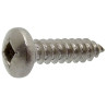 Vis tole tête cylindrique bombée large empreinte carrée inox A2