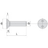 Vis métaux tête fraisée "snake eyes" inox A2