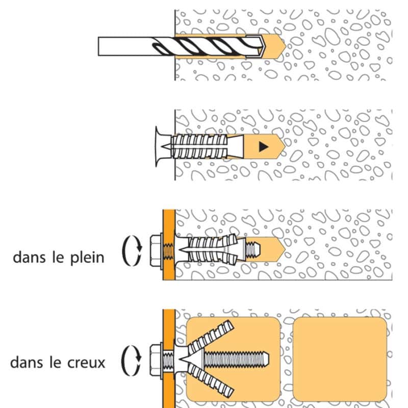 Cheville prima sans vis SPIT