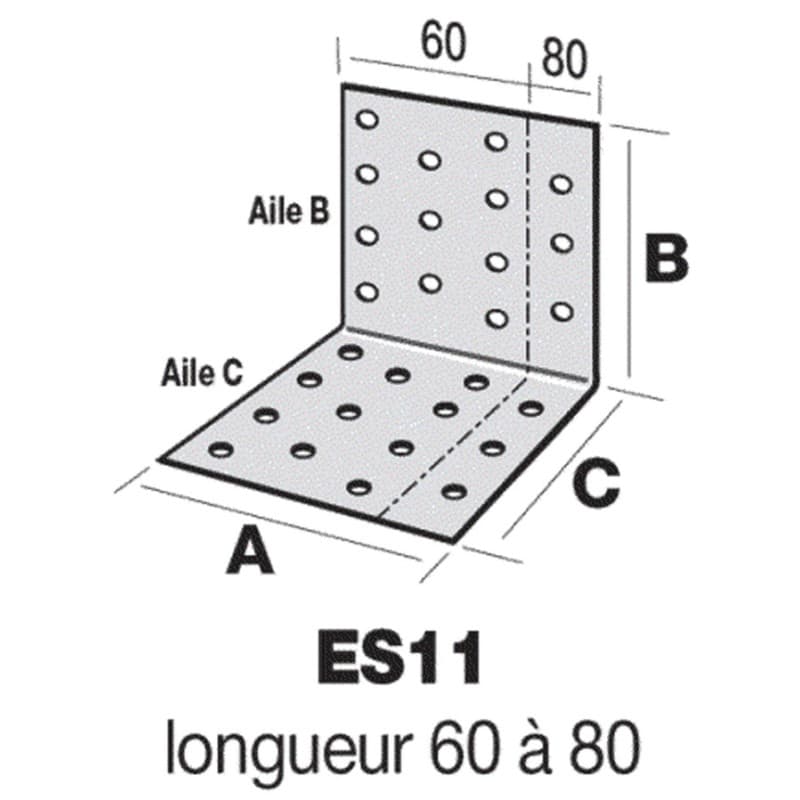 Equerre simple - ES acier galvanisé SIMPSON