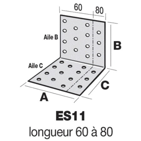 Equerre simple - ES acier galvanisé SIMPSON