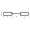 Chaine maillon long inox A4