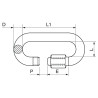 Maillon rapide inox A4