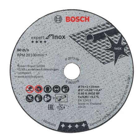 Disque acier / inox x5 pour meuleuse GWS 10,8V / 12V BOSCH 2608601520