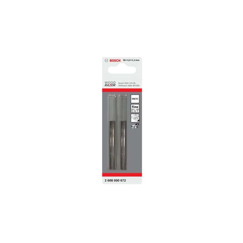 Lot de 2 fers pour rabot GHO 12V-20 BOSCH 2608000672