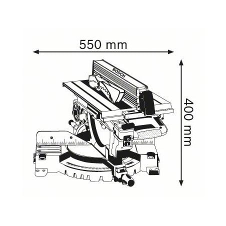 Scie à table et à onglets GTM 12 JL BOSCH 0601B15001
