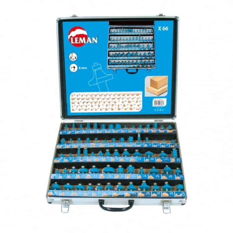 Coffret aluminium de 66 mèches carbure ØQ8 mm LEMAN 428 700 66