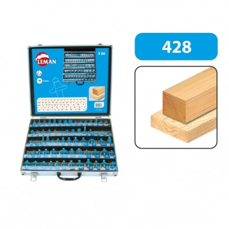 Coffret aluminium de 66 mèches carbure ØQ8 mm LEMAN 428 700 66