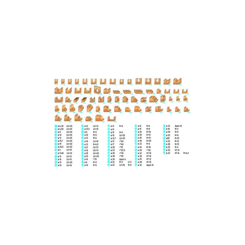 Coffret aluminium de 66 mèches carbure ØQ8 mm LEMAN 428 700 66