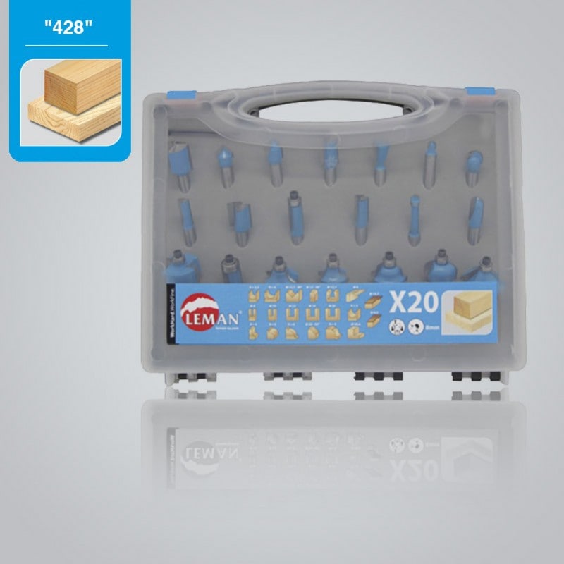 Coffret 20 mèches carbure ØQ8 mm LEMAN 428 700 20