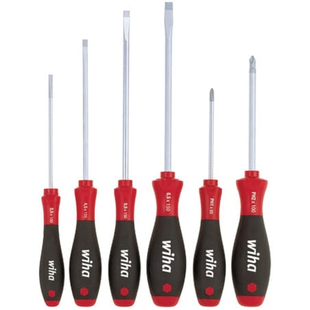 Jeu de 6 tournevis fente/pozidriv WIHA