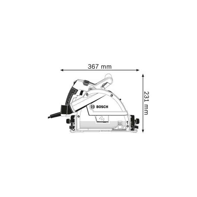 Scie plongeante GKT 55 GCE + rail 140 cm BOSCH 0615990M9D