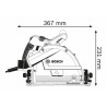 Scie plongeante GKT 55 GCE + rail 140 cm BOSCH 0615990M9D
