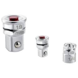 LOT DE 3 ADAPTATEURS POUR CLE VERS CARRE 1/4" ET 1/2"