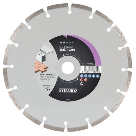 Disque diamant Ø115 mm Star Béton SIDAMO 11130008