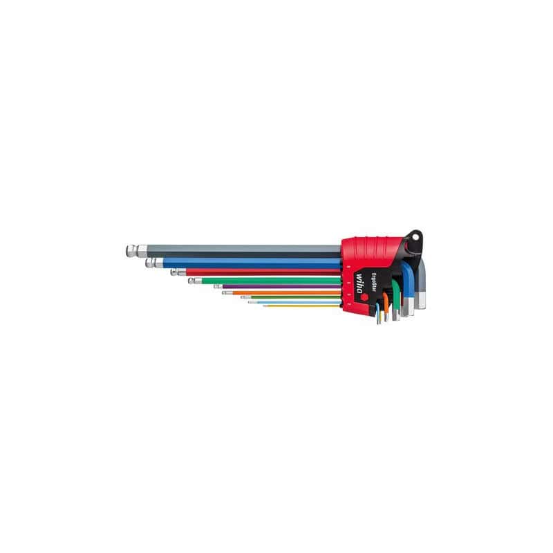 JEU DE 9 CLES MALES FLUORESCENTES ANTI-CHUTE