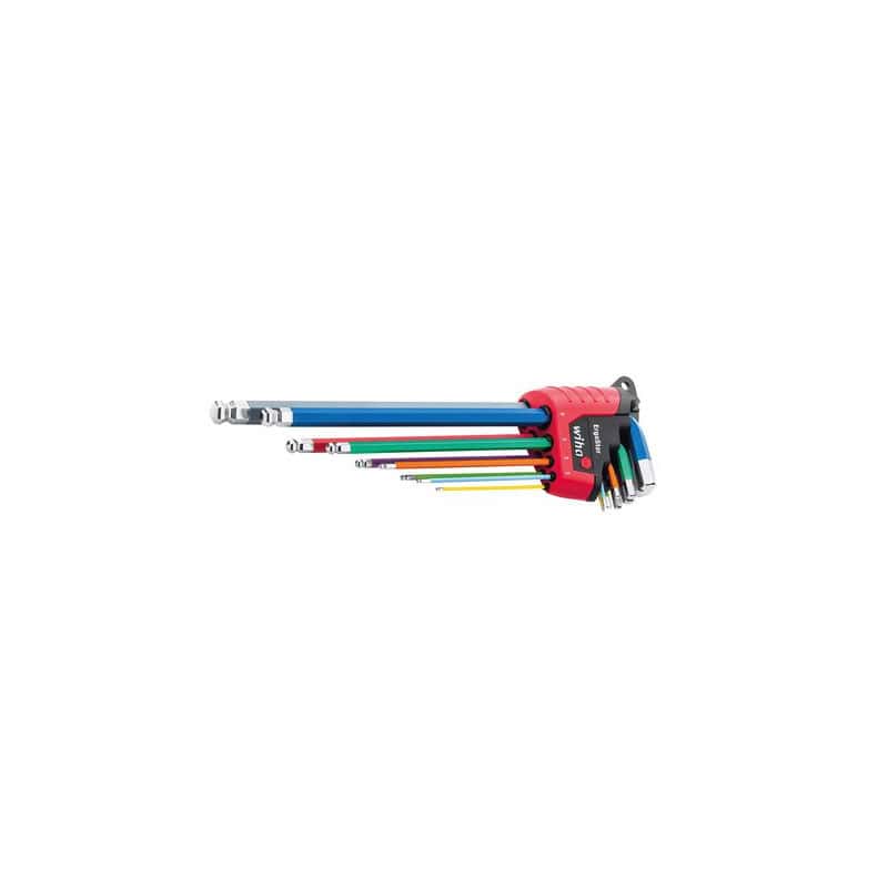 JEU DE 9 CLES MALES FLUORESCENTES ANTI-CHUTE
