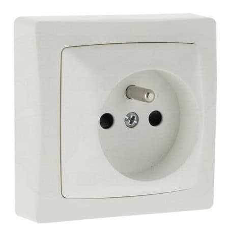 Prise de courant 2P+T à bornes automatiques complet blanc LEGRAND