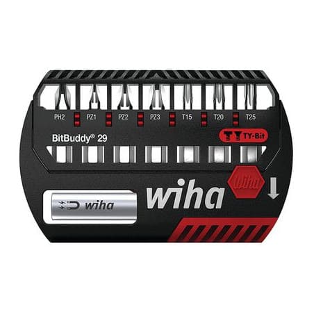 Coffret 7 embouts choc 29 mm Phillips / Pozidriv / Torx + porte embouts - extrême TY - WIHA 42137