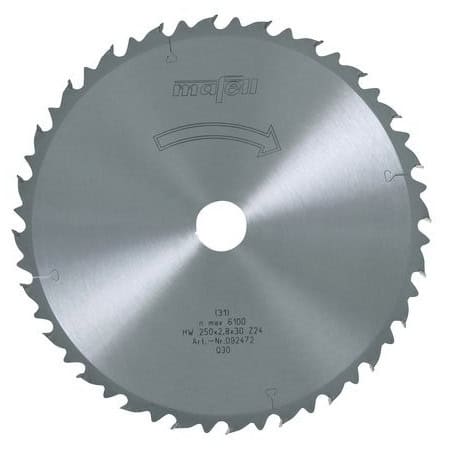 Lame bois Ø250 mm / 24 dents pour scie ERIKA MAFELL 092472