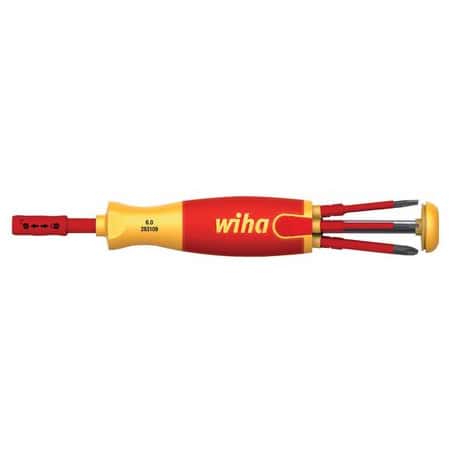 Tournevis porte embout isolé avec magasin Liftup 6 embouts WIHA