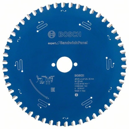 Lame de scie Ø235 pour panneau sandwich BOSCH