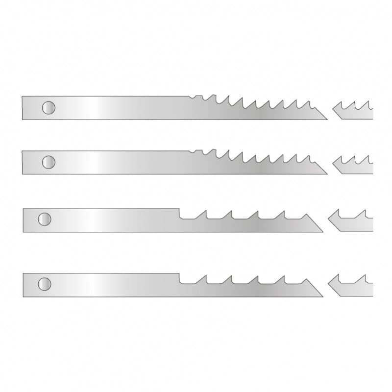 Assortiment de 12 lames pour scie à chantourner LEMAN