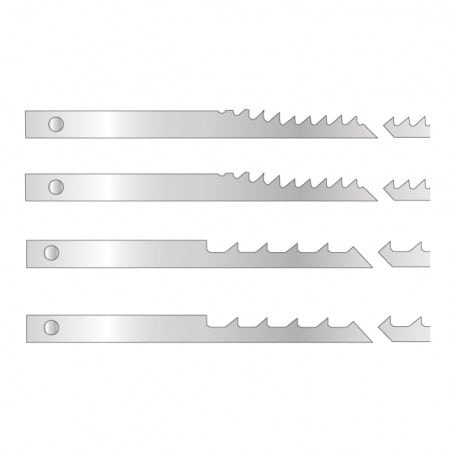 Assortiment de 12 lames pour scie à chantourner LEMAN