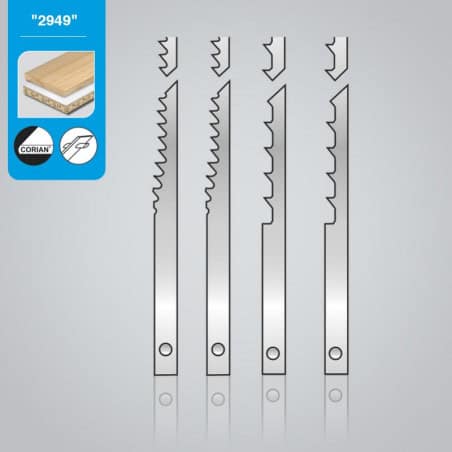 Assortiment de 12 lames pour scie à chantourner LEMAN