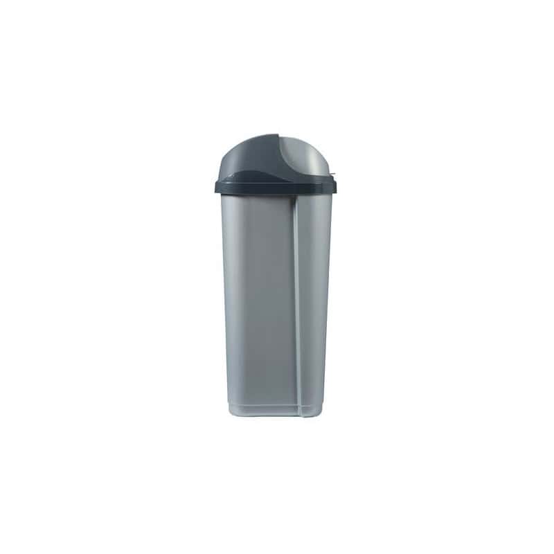 Poubelle à couvercle coulissant 50 L ROSSIGNOL 59838