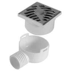 SIPHONNETTE GRILLE CARREE AVEC ADAPTATEUR