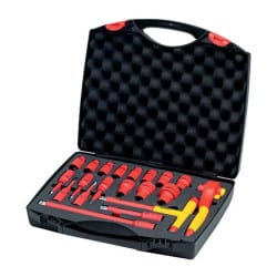 Coffret douilles 1/2" + cliquet isolés 1 000 V WIHA