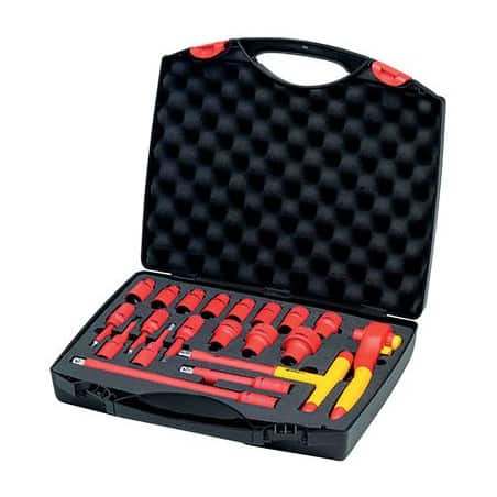 Coffret douilles 1/2" + cliquet isolés 1 000 V WIHA 43024