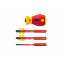 Tournevis porte-embout STUBBY + 3 embouts isolés WIHA 41230