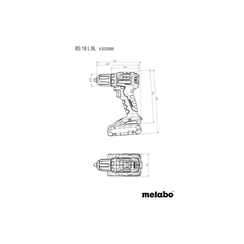 Perceuse visseuse 18V 4Ah LIHD sans fil BS 18 L BL METABO 602326800
