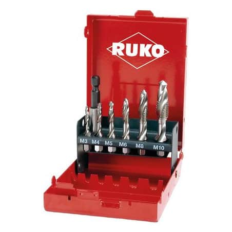 Coffret de 6 forets taraudeurs queue 6 pans RUKO 270020