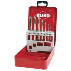 Coffret 7 tarauds machines HSSE-Co 5% inox RUKO 245061